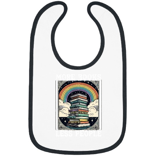 Book Fun More Books Less People Mystic Book Rainbow Reading Book Bibs