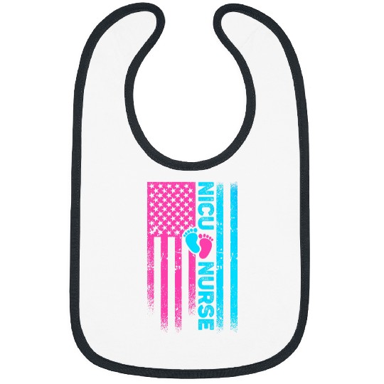 nurses Job American Flag Neonatal Nursing Student Patriotic Nicu nurses Bibs