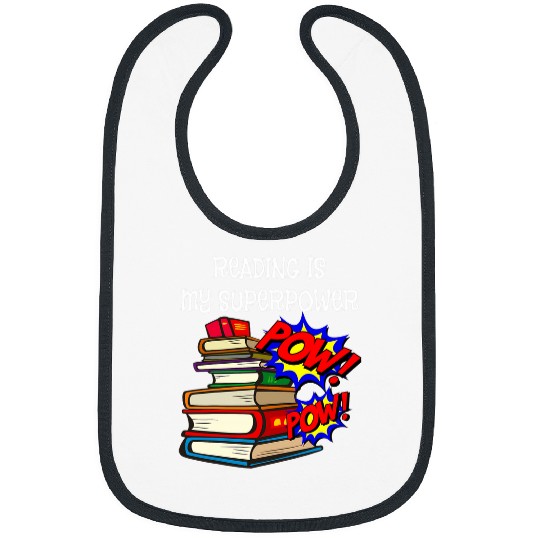 Book Fun Reading Is My Super Power Superhero English Student Teacher Bibs