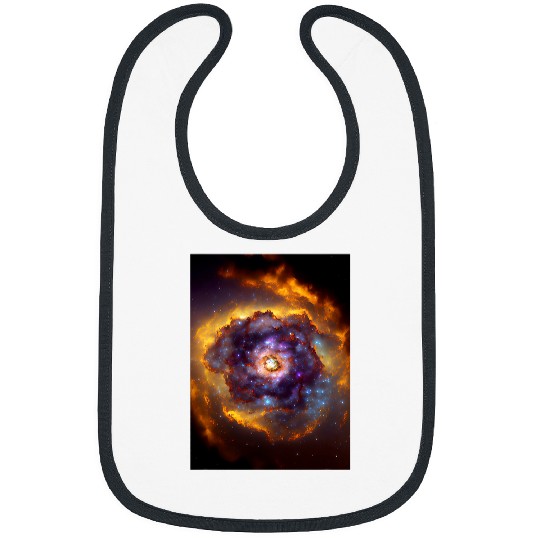 Astronaut Job Space Nebula Galaxy Deep Space Universe Gradient Pattern 7 Bibs