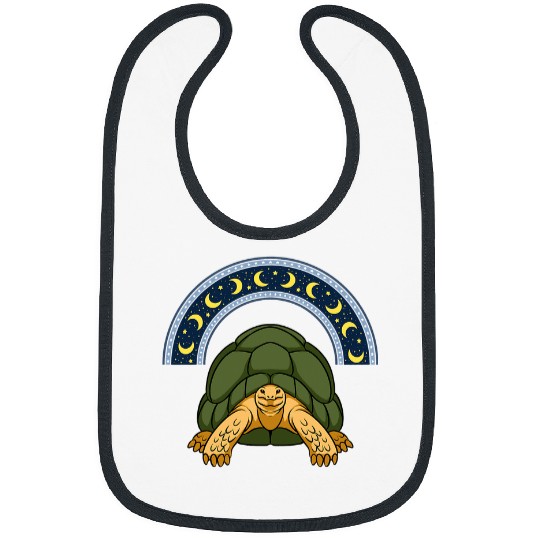 Turtle Pet Celestial Rainbow Moon And Stars Design Bibs