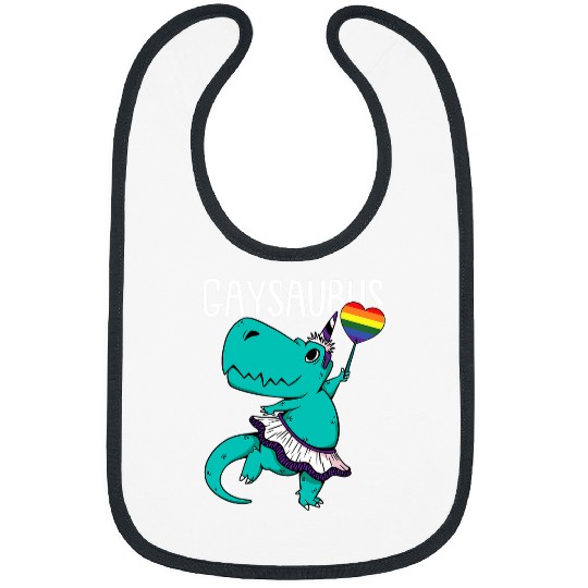Unicorn Pet LGBT GaySaurus LGBTQ Funny TRex Unicorn Pride Rainbow Ally Bibs