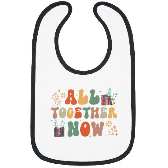 Book Fun all toger now summer reading rainbow hand Bibs