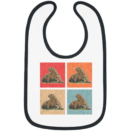 Komodo Pet Dragon Retro Monitor Lizard vintages Bibs