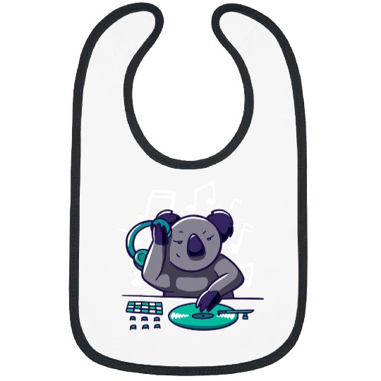 Koala Pet DJ Jockey Disc Spin Table Illustration Music Bibs
