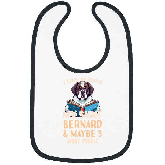 Saint Bernard Pet Reading Outfit Saint Bernard Mom Bibs