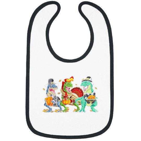 Dinosaur Pet Thanksgiving Dinosaur Trex Pumpkin Turkey Fall Autumn Bibs