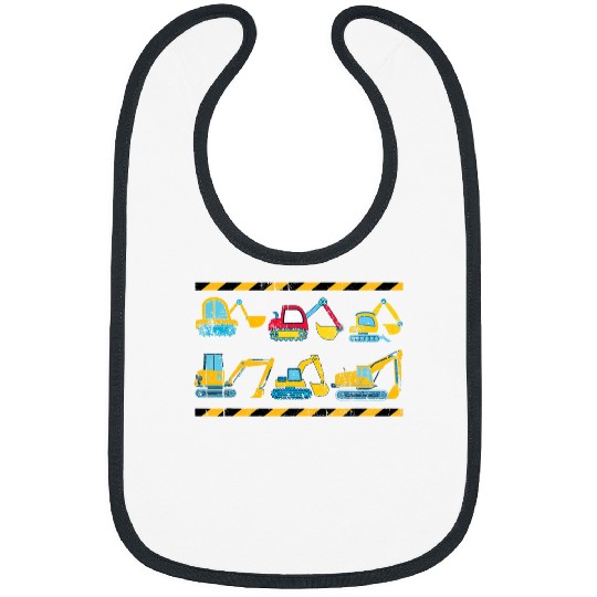 Excavator Fun Construction Work Vehicle Excavator Boys Kids Bibs