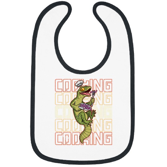 Komodo Pet Cooking chefs hat lizard reptile kitchen restaurant kids 9 Bibs