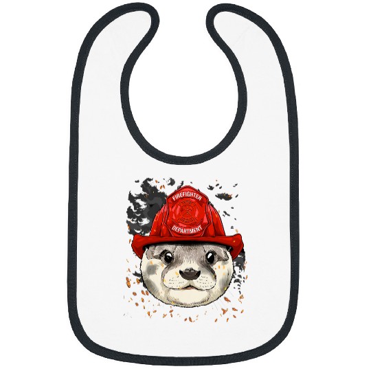 Otter Pet Otter Firefighter Wildlife Otter Aquatic Animal Lover 159 Bibs