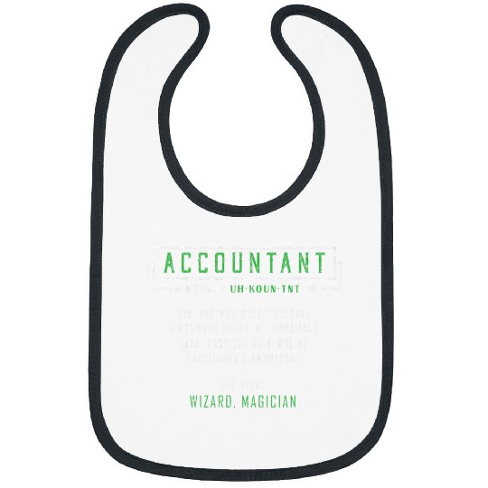 Accountant Job Definition Wizard Magician Accounting Funny CPA Bibs