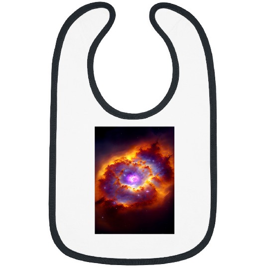 Astronaut Job Space Nebula Galaxy Deep Space Universe Gradient Pattern 080 Bibs