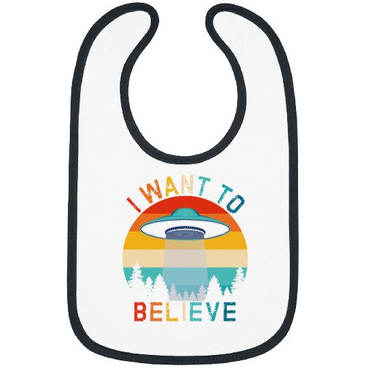 Aliens UFO Hunter Extraterrestrial I Want To Believe Bibs