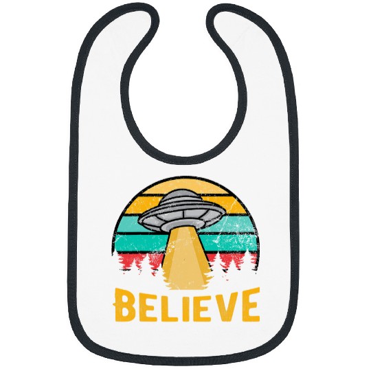 Aliens UFO Hunter Gift UFOS I Want To Believe Bibs