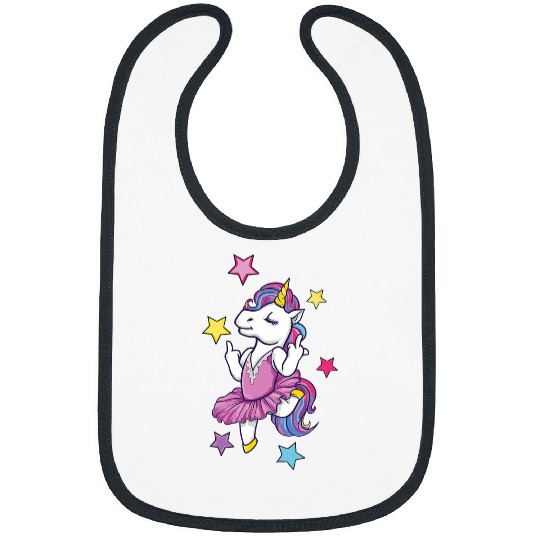 Unicorn Pet Ballerina Ballet Dancer Girls Bibs