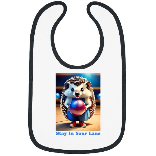 Sport Bowling Hedgehog a Funny Stay In Your Lane Bowler Bibs