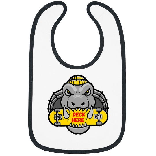 Dinosaur Pet SKATER BOY APPAREL OUTFIT YELLOW GREY SPORTS DESIGN Bibs