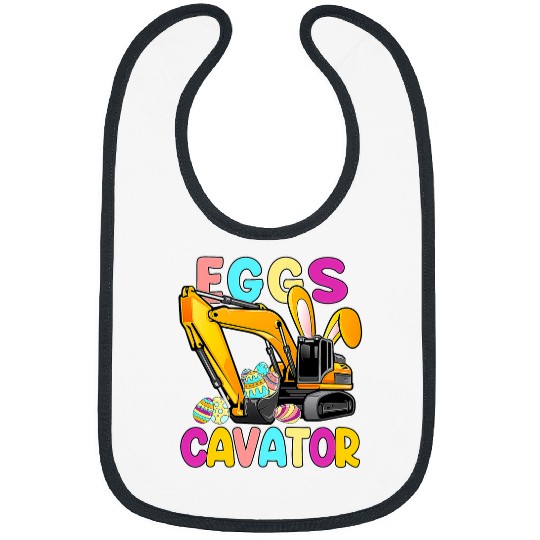 Excavator Fun Easter Day Egg Hunt for Boys Toddlers 7 Bibs