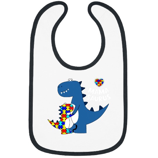 Autism Puzzle Dino Mamasaurus T rexs Dinosaur Mama Saurus 9 Bibs