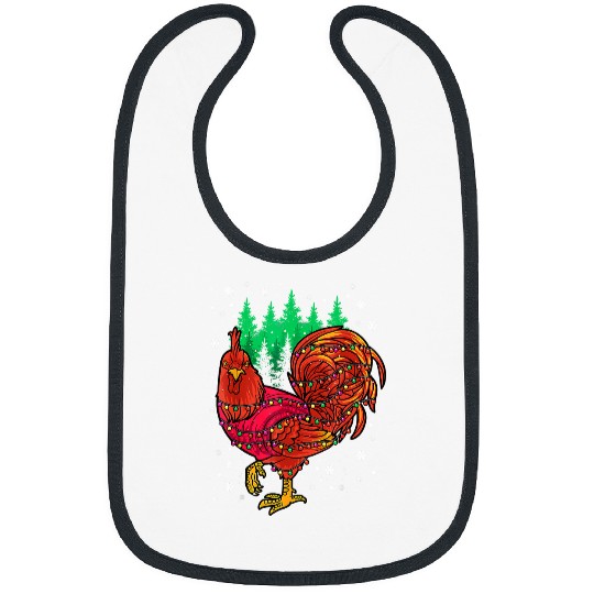 Chicken Pet Christmas Lights Funny Chicken Ugly xmass Sweater Bibs