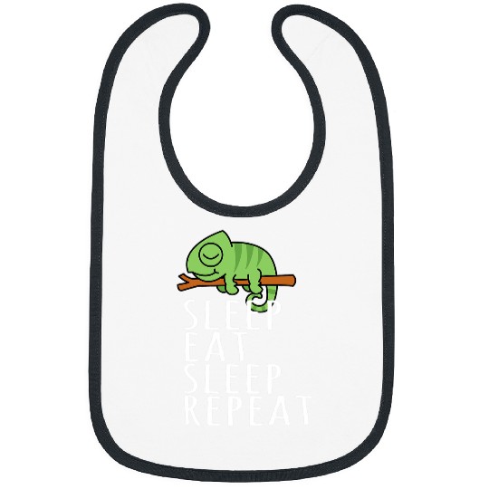 Chameleon Pet Sleep Eat Repeat Saying Nightdress Bibs