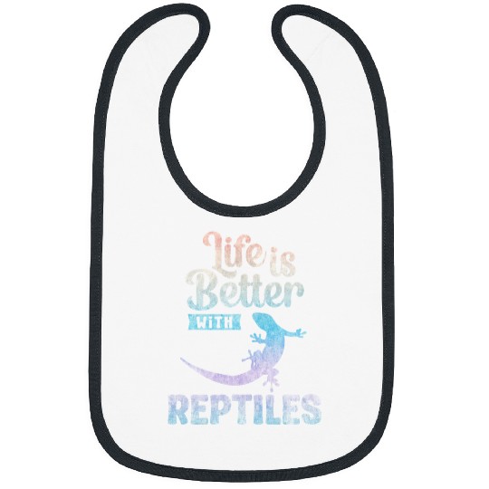 Komodo Pet Reptile Lover Cute Life Is Better With Reptiles Lizard Mom Bibs