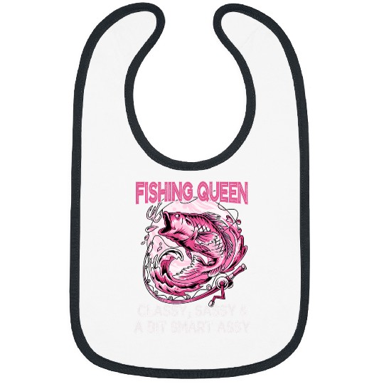 Fishing Fun Womens Fly Fishing Fishing Queen Bass Fish Gift Funny Fishing Bibs