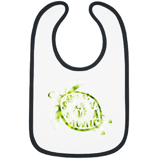 Turtle Pet Skip A Straw Save A Turtle Tie Dye Earth Day Bibs