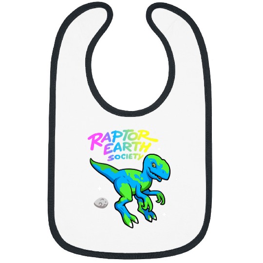 Dinosaur Pet Raptor Earth Society Funny Flat Earther Dinosaur Conspiracy Bibs