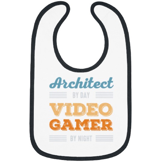 Architect Job Video Gamer 1980s Game Fan Retro Gaming 8bit Bibs