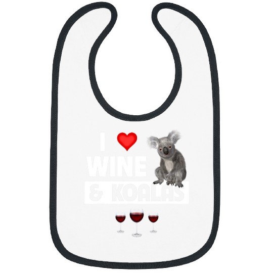 Koala Pet I Love Wines And Koala Bears Drinking Australian Marsupial 9 Bibs