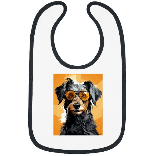 Yorkshire Pet Retro Print Yorkshire Terrier With Sunglasses Yorkie Lover Bibs