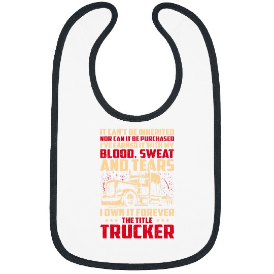 Truck Fun I Own The Title Trucker Big Rig SemiTrailer Truck Driver Bibs