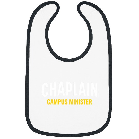 Chaplain Campus Minister Pastor White Yellow Bibs