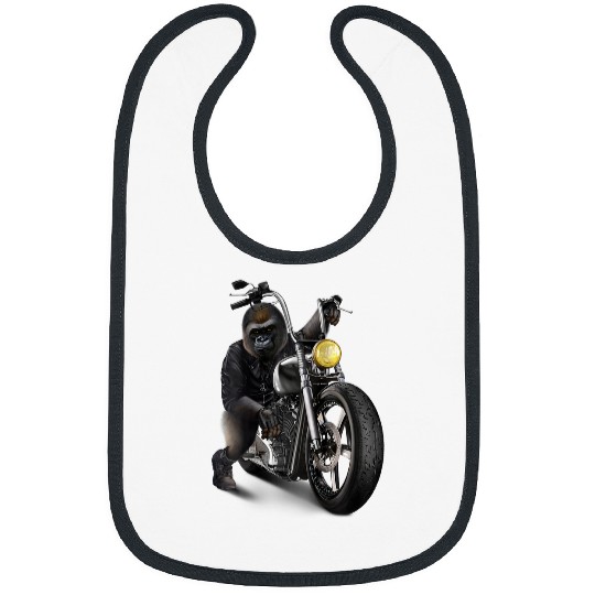 Gorilla Pet Motocross Biker Gorilla Riding Chopper Motorcycle Bibs