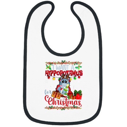 Hippo Pet I Want A Hippopotamus Christmas 9 Bibs