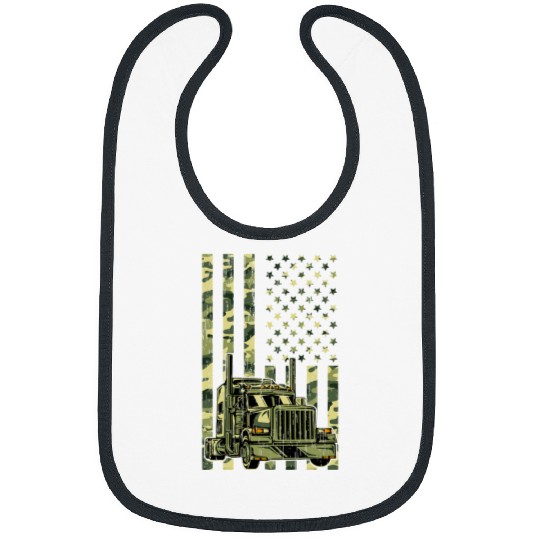 Truck Fun vintages Camouflage American Flag Truck Driver Bibs