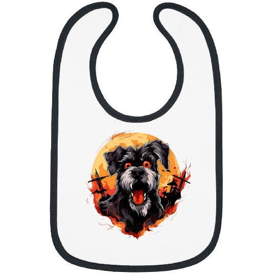 Schnauzer Pet Halloween Dog Costume Design Scary Bibs