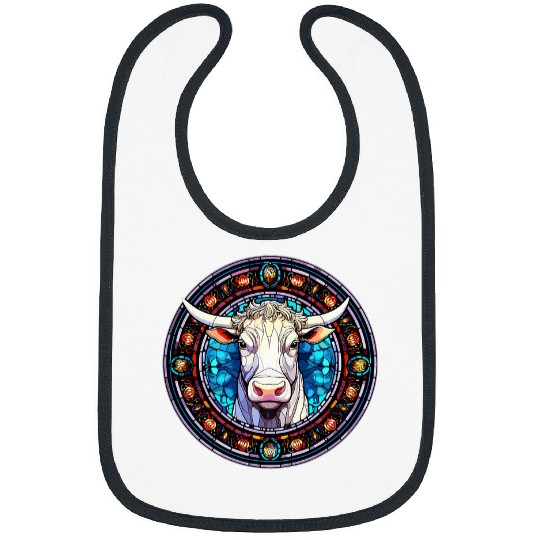 Cow Pet I Love Stained Glass Art and Cow Designs 10 Bibs