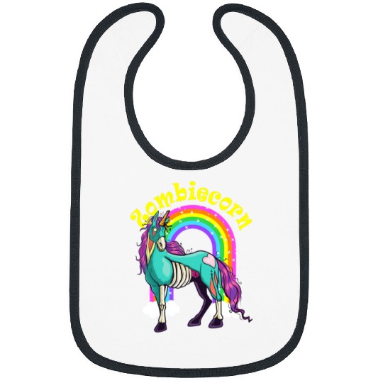 Unicorn Pet Zombiecorn Zombie Unicorn Halloween Women Girls Rainbow 1 Bibs