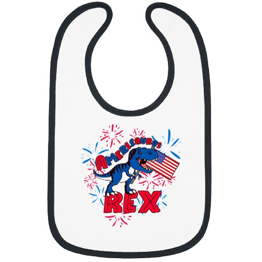 Dinosaur Pet Amerisaurus rexs Cute Kids Fourth of July Gift Dinosaur T Rex Bibs
