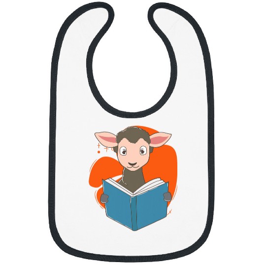 Sheep Pet Reading Books Literature Hobby Lamb Bibs