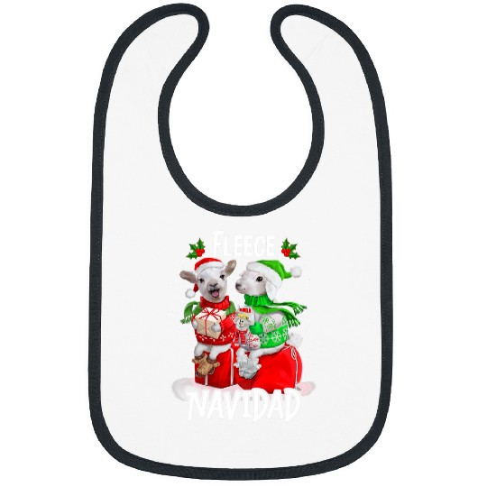 Sheep Pet Fleece Feliz Navidad Funny Cute Sheep Christmas 08 Bibs
