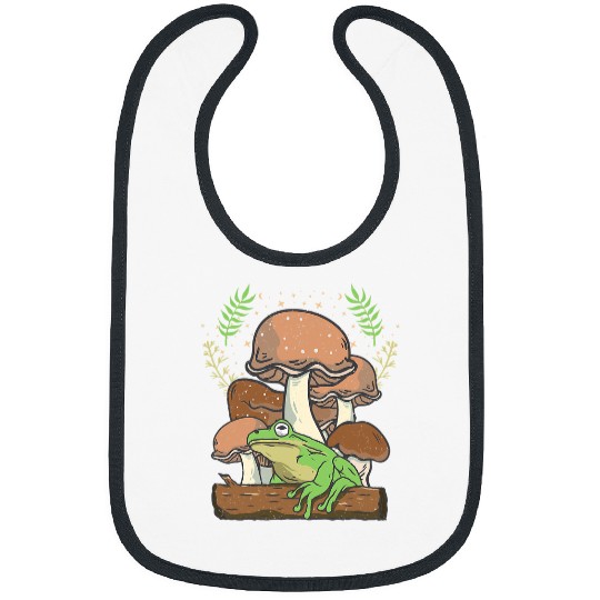 Frog Pet Cottagecore Aesthetic Frog Mushroom Nature Goblincore Fungi Bibs