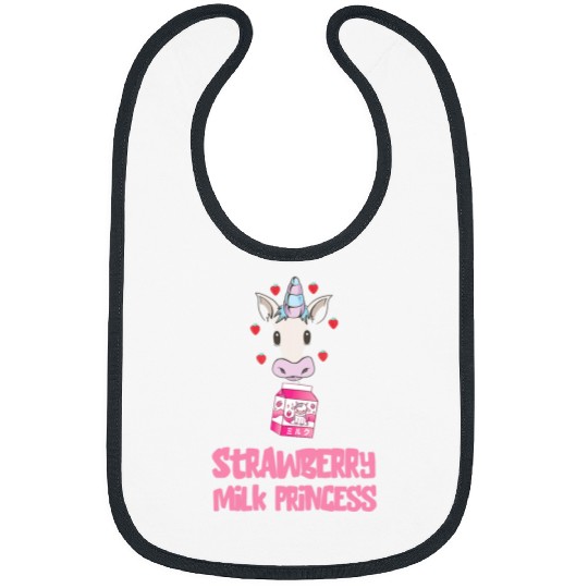 Unicorn Pet Strawberry Milk Princess Kawaii Unicorn Stawberry Milk Shake Bibs