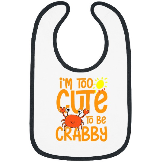 Fishing Fun Cute to be crabby ocean fishing angling Bibs