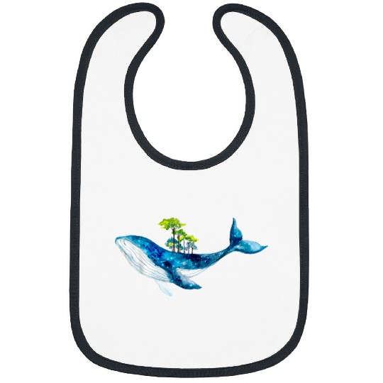 Whale Pet Humpback Whale Marine Life Ocean Nature Sea Blue Waves 1 Bibs