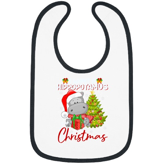 Hippo Pet I Want A Hippopotamus For Christmas Funny Hippo xmass Pajamas 212 Bibs