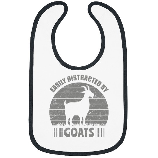 Goats Pet Farm Goa Easily Distracted By Goatss For Youth Kids Bibs