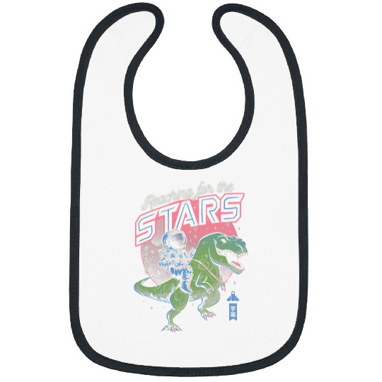 Dinosaur Pet Reaching for the Stars Cute Dinosaur Kawaii Astronaut TRex 51 Bibs